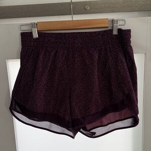Athleta Plum Mesh Racer Run Short 4”